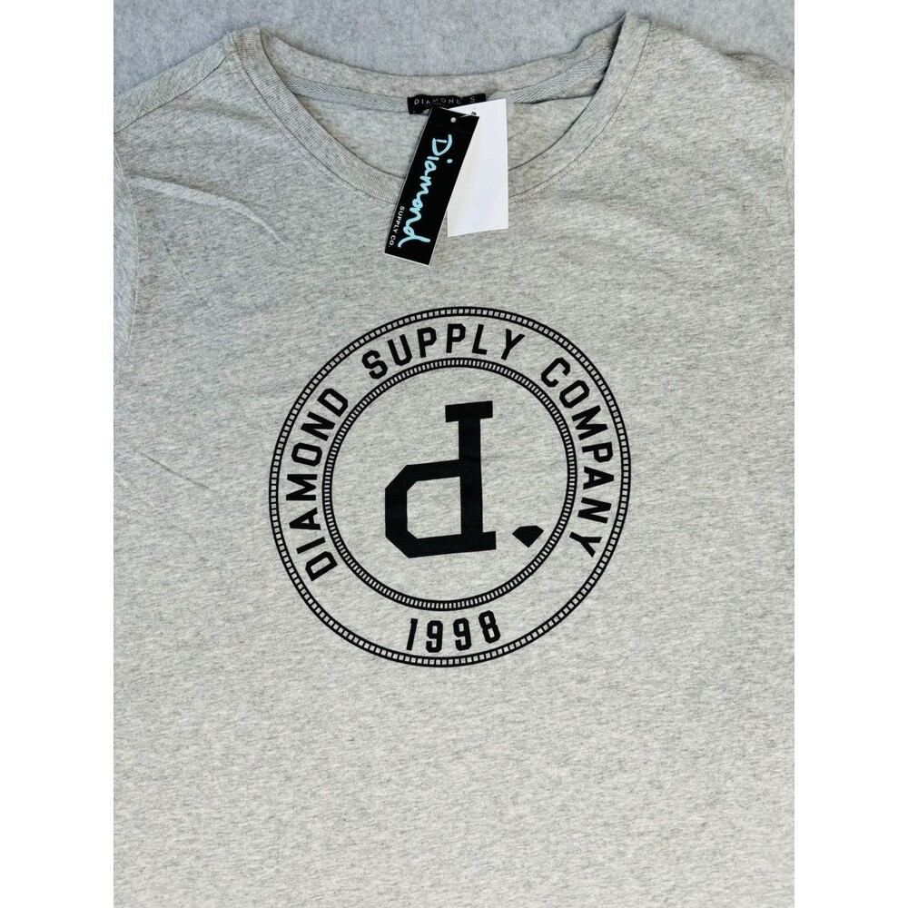 Men’s Diamond Supply Co Grey Short Sleeve Graphic Tee Size Small Graphic Shirt